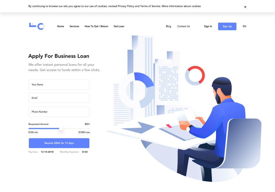 screenshot of Lending CRM